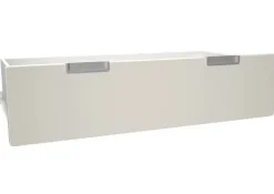 Quadro skuff bred kremhvit