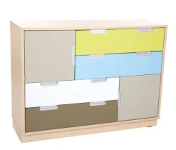 Quadro skuff bred kremhvit