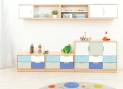 Quadro vegghengt hylle med skillevegg