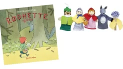 Rødhette og ulven bok med fingerdukker