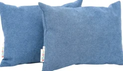Rektangulær pute blå