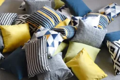 Rektangulær pute blå