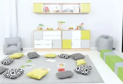 Rektangulær pute mønstret