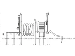 Robinio lekeapparat med sandlek