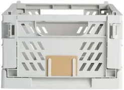 Sammenleggbar kasse lys grå