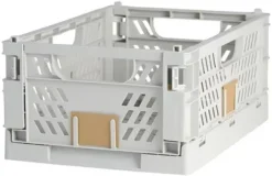 Sammenleggbar kasse lys grå