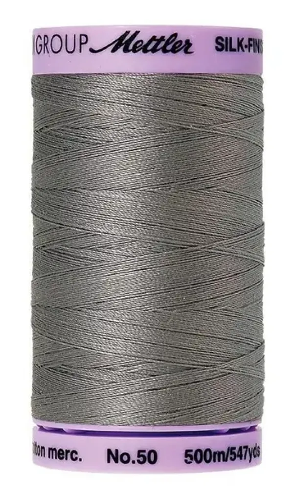 Silk-finish sytråd bomull grå