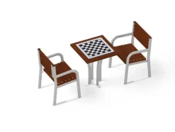 Sjakkbord m 2 stoler