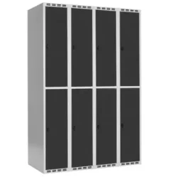 SMG garderobeskap 2-delt 4 søyler antr.