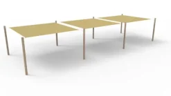 Solseilkombinasjon med 3 firkantseil