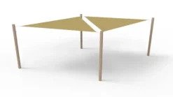 Solseilkombinasjon med 2 trekantseil