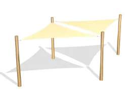 Solseilkombinasjon med 2 trekantseil