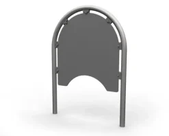 Sperreplate med metallbue