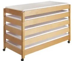 Stabelbar seng på hjul