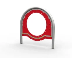 Startpanel med metallbue rød