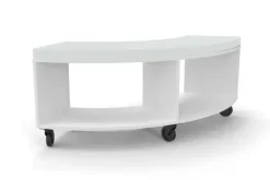 Stig reol 2 rom buet med hjul Hvit