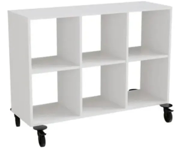 Stig reol 6 rom liggende åpen hvit