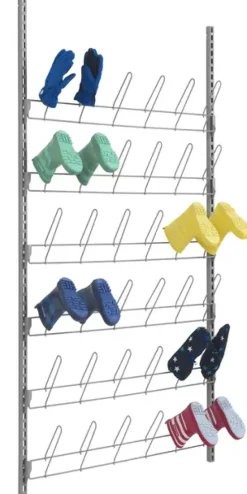 Støvel- og vanteholder med veggskinner