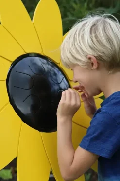 Sunflower petal drum forankring i jord