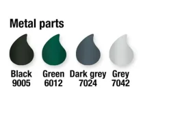 Svallet sykkelstativ pulverlakkert