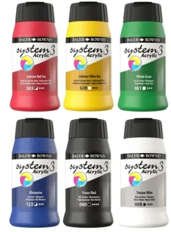 System3 akrylmaling grunnsett