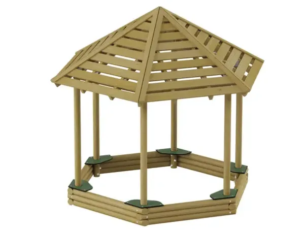 Terra sekskantet sandkasse med tak