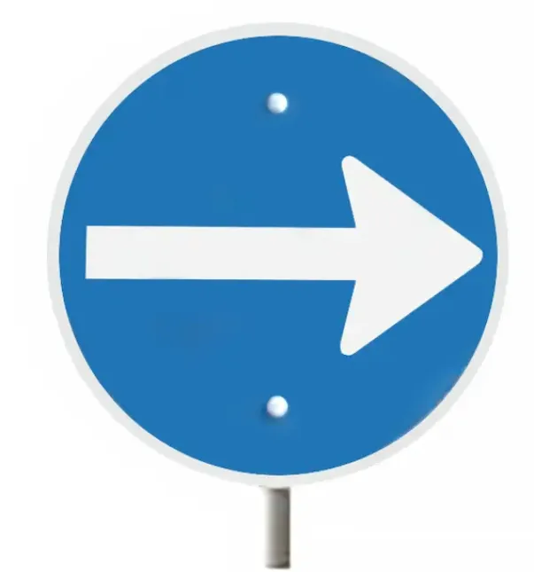 Trafikkskilt kjøreretning høyre