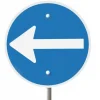 Trafikkskilt kjøreretning venstre