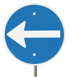 Trafikkskilt kjøreretning venstre