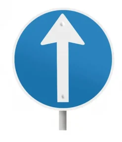 Trafikkskilt kjøretning rett fram
