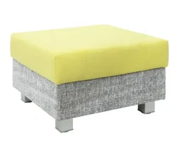 Trend kvadrat puff grå/grønn