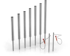 Tubular bells forankring i jord