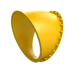 Tunnelsklie rørelement 38° vinkel gul