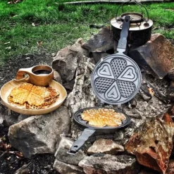 Vaffeljern til bålsteking