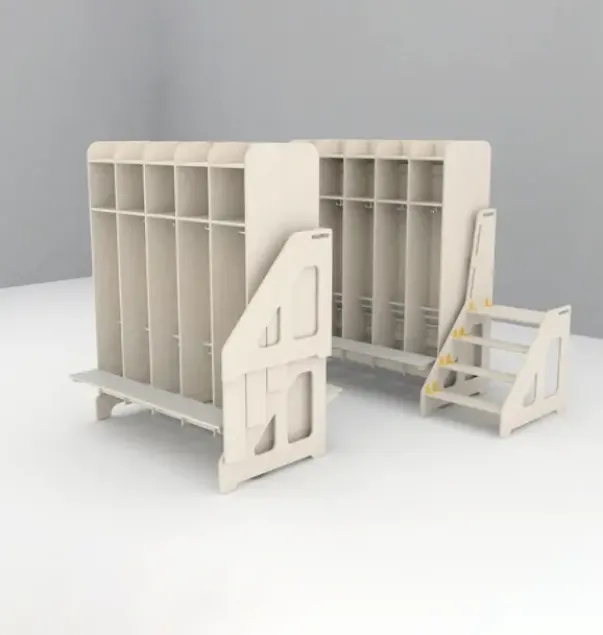 Vegghengt påkledningsbenk 3 trinn