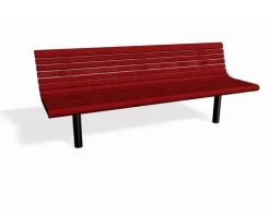 Yarden benk med ryggstøtte