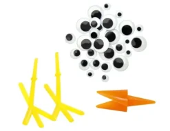 Øyne, nebb og kyllingføtter sett